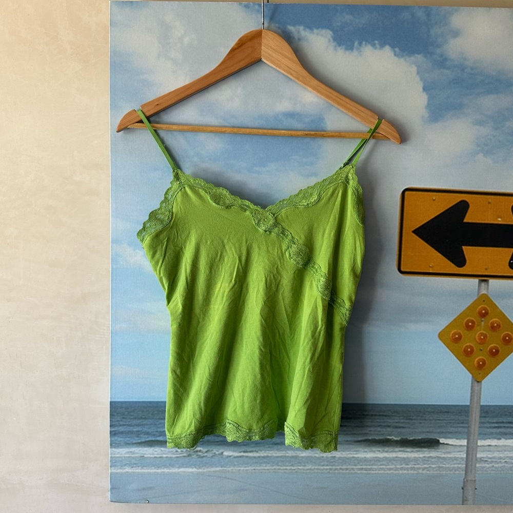 Express Y2K green tank top